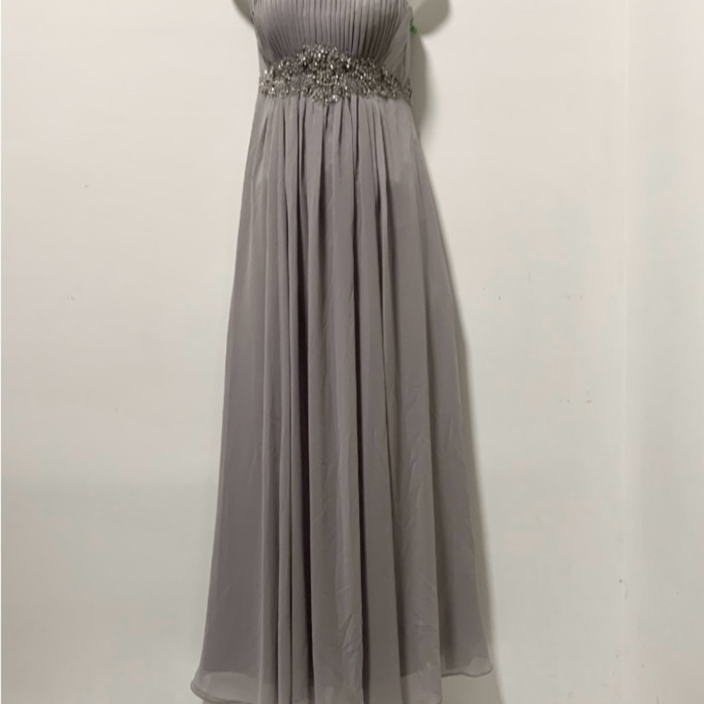Fiesta Fashion Gray Strapless Long Dress Gown for Prom Size S